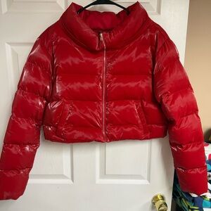 Red Puffer Jacket for Women